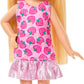 Barbie Club Chelsea Small Doll, 6-Inch with Blonde Hair Wearing Removable Strawberry-Print Dress & Shoes