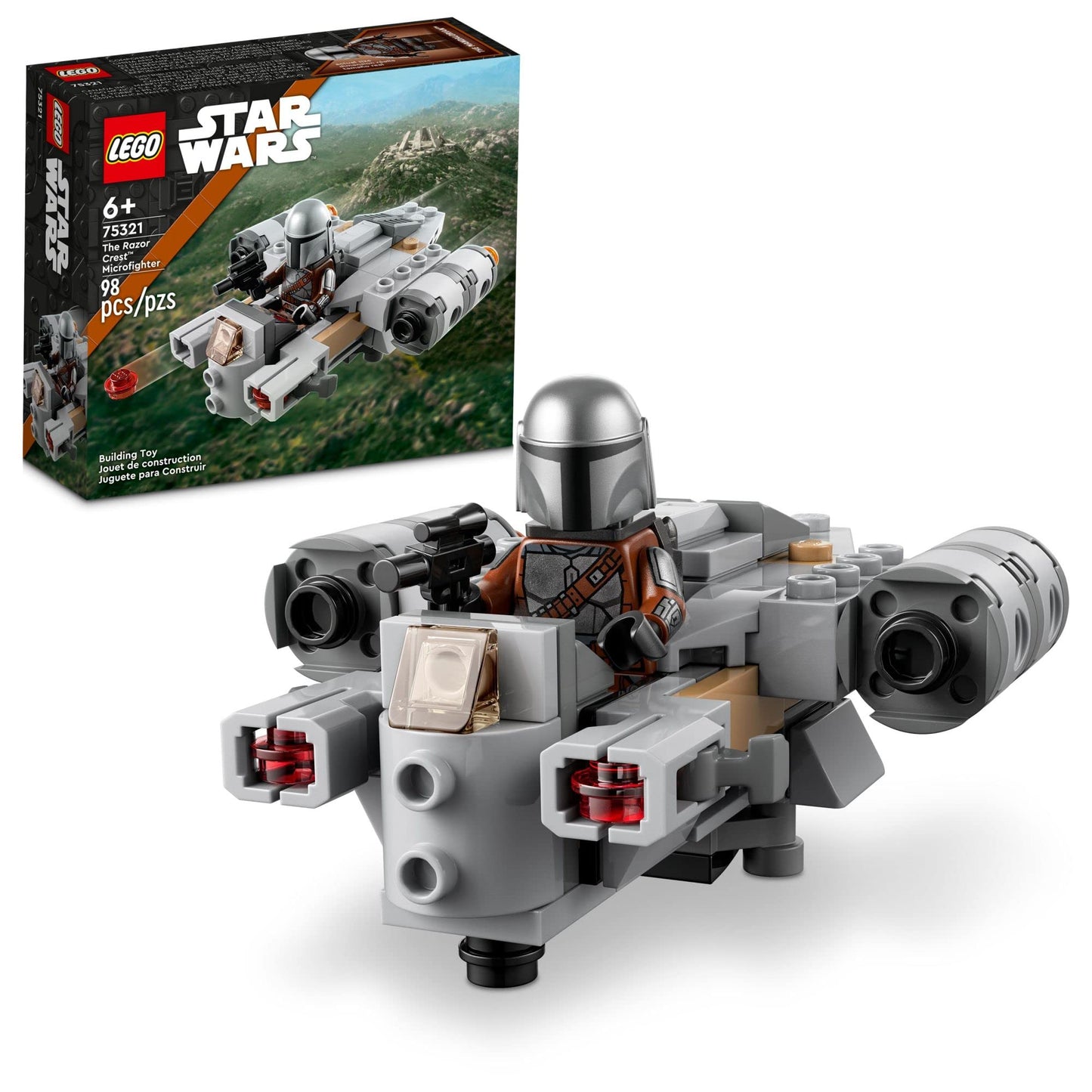 LEGO Star Wars The Razor Crest Microfighter 75321 Toy Building Kit for Kids Aged 6 and Up; Quick-Build, Stud-Shooting Star Wars: The Mandalorian