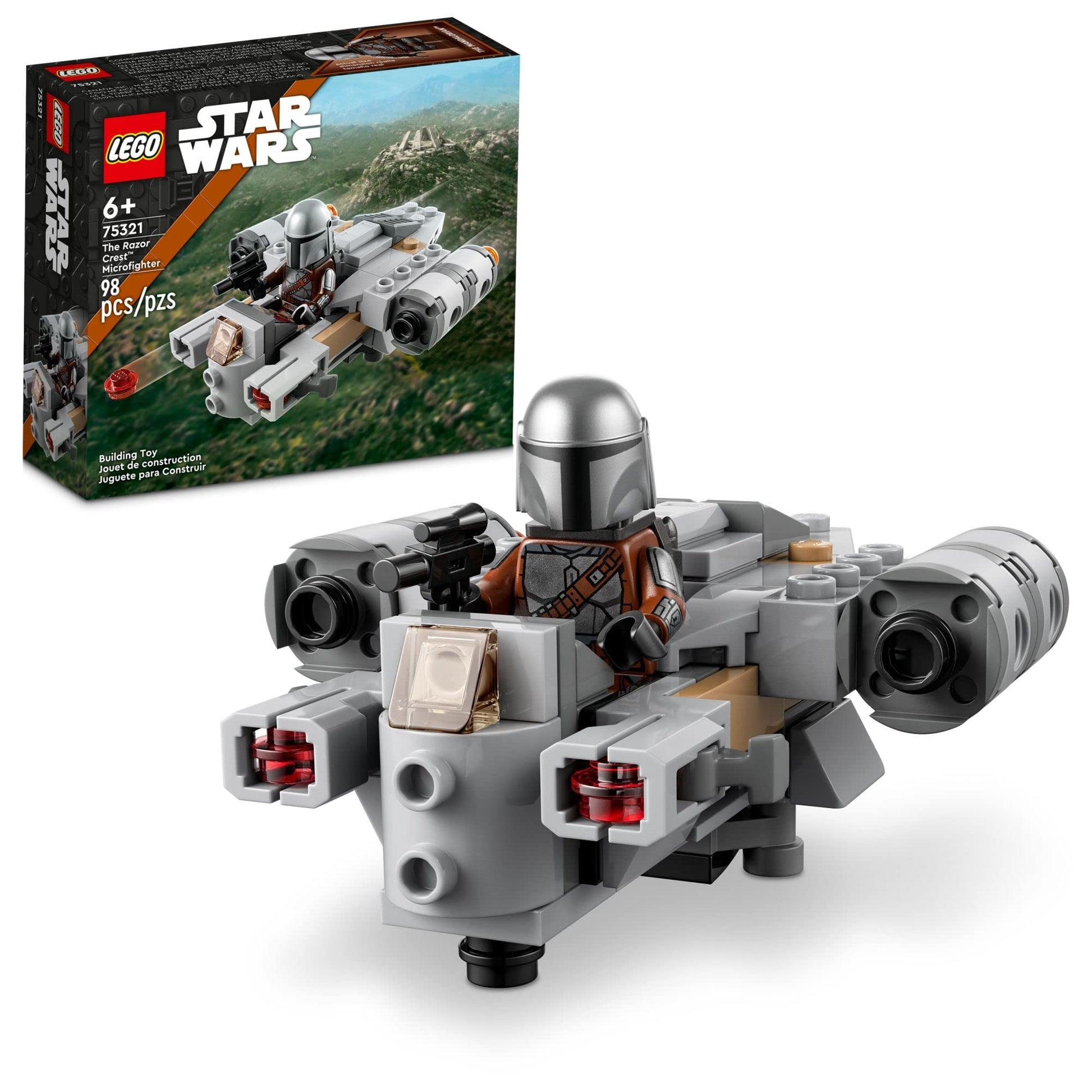LEGO Star Wars The Razor Crest Microfighter 75321 Toy Building Kit for Kids Aged 6 and Up; Quick-Build, Stud-Shooting Star Wars: The Mandalorian