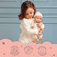 LullaBaby Bath Dolls Set, 3 Soft Plush Water Play Dolls with Basket