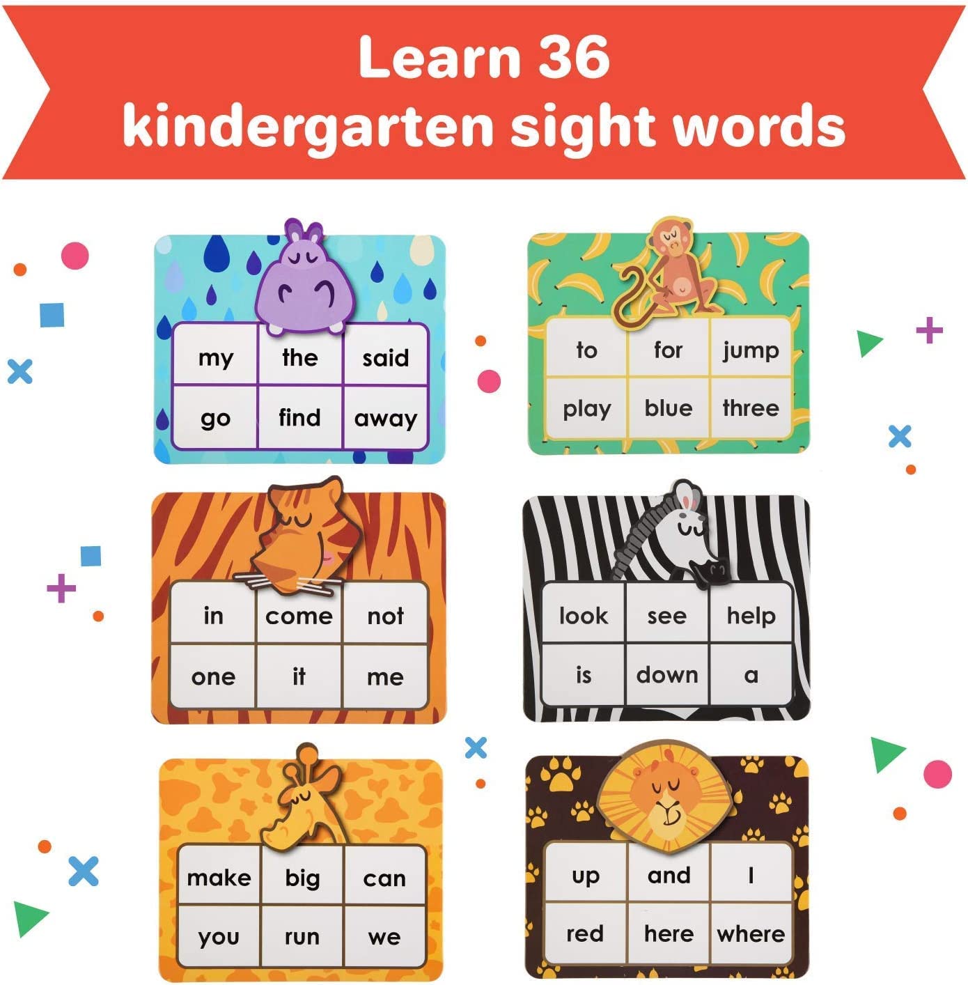 Barnacle Toys Wild Word Safari - CVC Sight Word Reading Games, Primary Phonics Flash Card Alternatives for Kids, Learning Activities/Resources