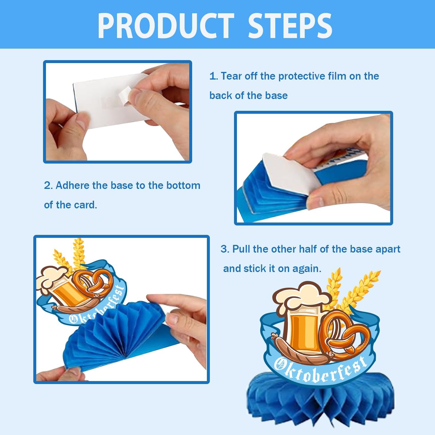 9 Pcs Oktoberfest Honeycomb Centerpieces