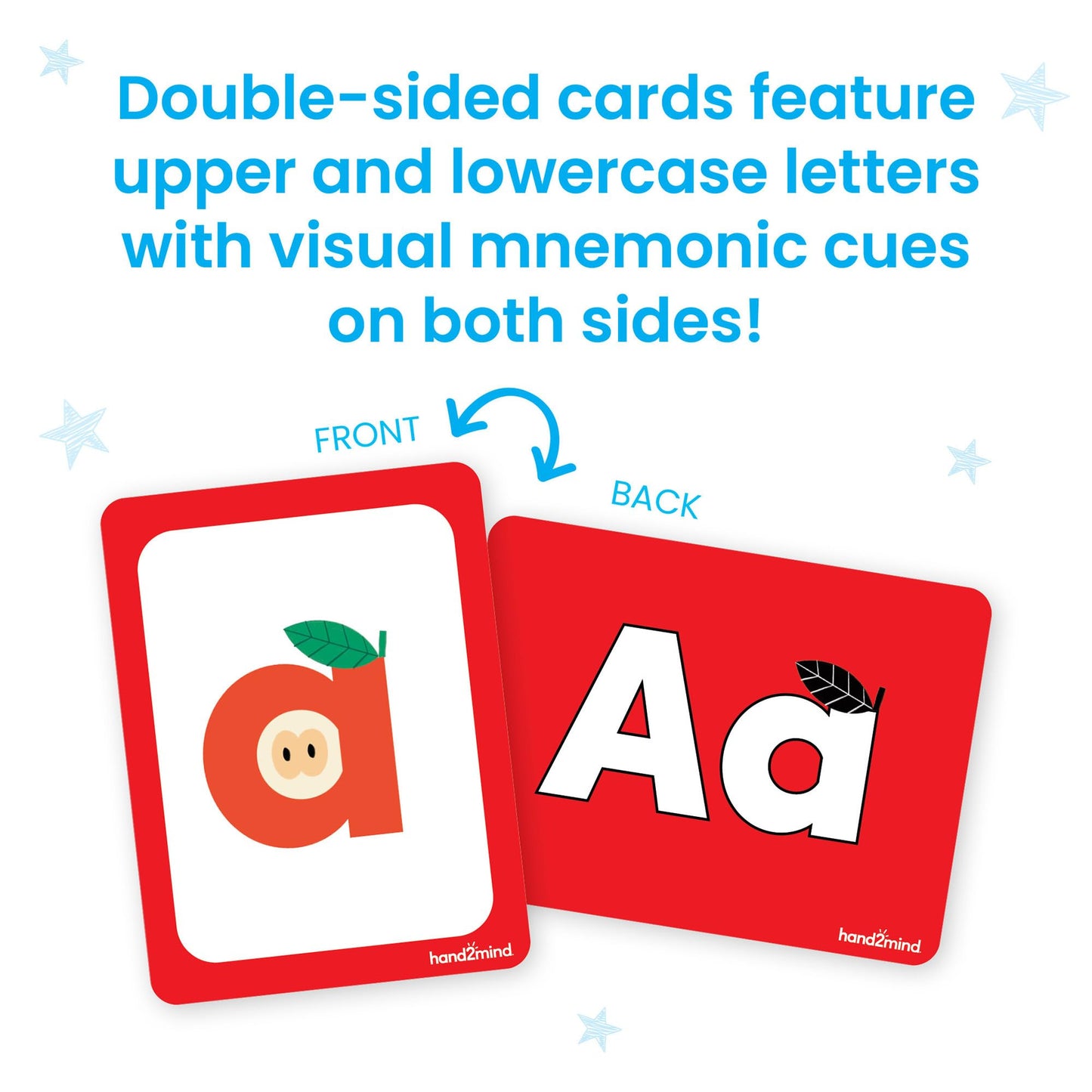 hand2mind Alphabet Picture Mnemonic Cards, ABC Flashcards for Kids, Classroom Alphabet Cards, Early Learning Flash Cards, Letter Recognition