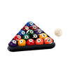 Barrington Billiards 16-Piece Pool Ball Set with Triangle Rack, 2-1/4 Inch Complete Regulation Set, 7 Solid, 7 Striped, 1 Black Eight-Ball, 1 White