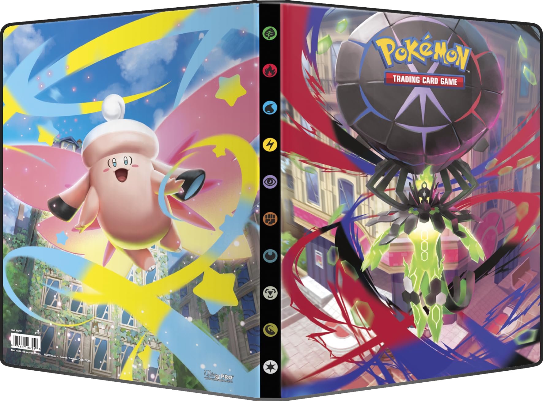 Ultra PRO Pokémon Mega Evolution Perfect Order 9-Pocket Portfolio Binder - Mega Zygarde & Mega Clefable - Holds 252 Standard Size Cards