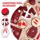 JOYIN 11 PCS Sleeping Bag Christmas Accessory for Doll Include Christmas Sleeping Bag, Apron Hat Bathrobes Shoes Hammock Eye Mask Face Mask Scarf