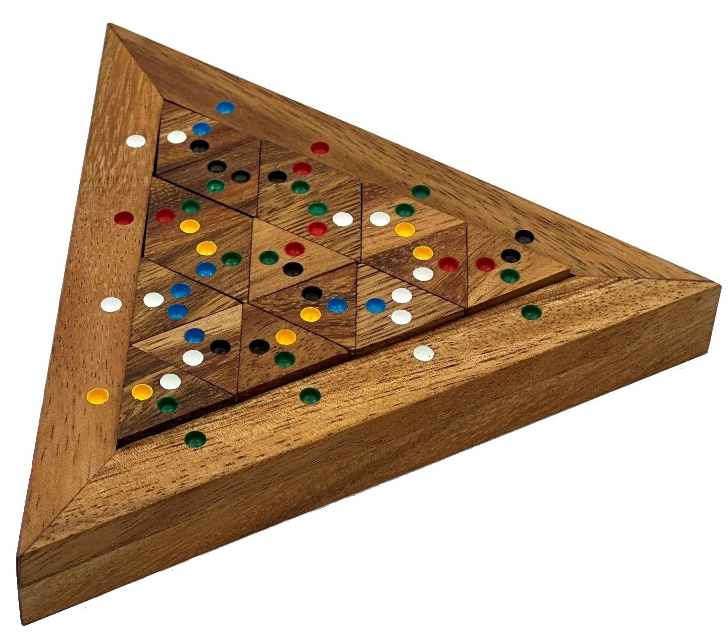 Color Match Triangle Wooden Puzzle Brain Teaser