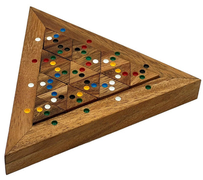 Color Match Triangle Wooden Puzzle Brain Teaser