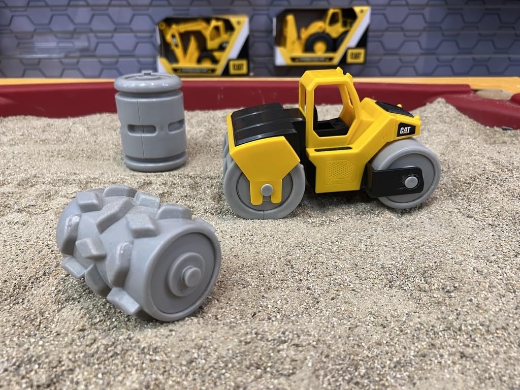 CatToysOfficial 83375 Mini Crew Straßen- und Sandwalze Set Sand Roller Road