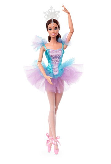Barbie Signature Articulating Ballet Wishes Collection Doll with Satin Ballet Outfit, Multilayer Tulle Tutu and Accessories