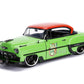 Jada Toys DC Comics Bombshells Poison Ivy & 1953 Chevy Bel Air Die-cast Car, 1:24 Scale Vehicle, 2.75” Collectible Figurine 100% Metal, Green