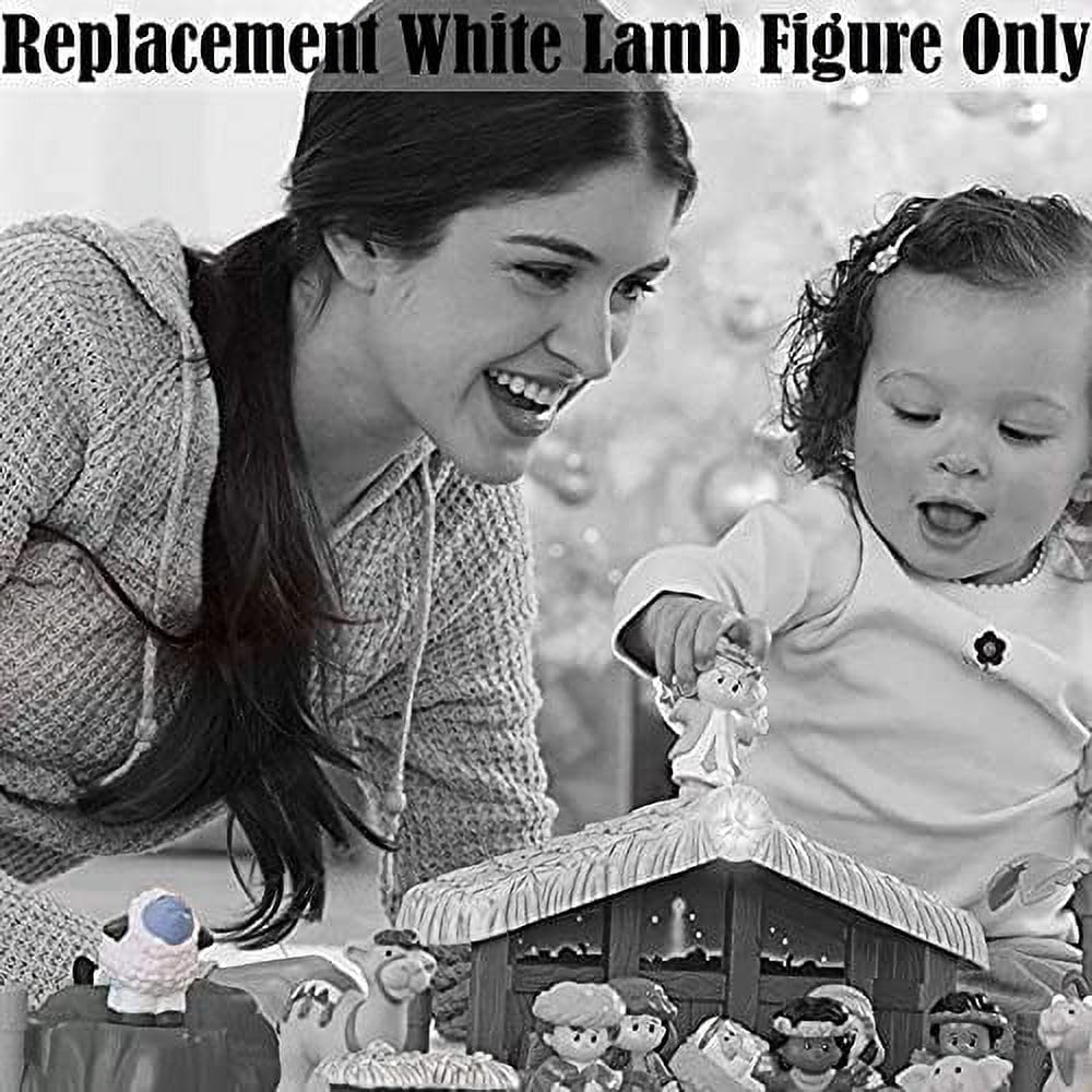 Fisher-Price Replacement Part Little People Nativity Set N4630 - Replacement White Lamb Sheep Figure