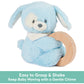 GUND Baby Sustainable Puppy Ring Rattle, Stuffed Animal Plush Made from 100% Recycled Plush Materials, Wooden Rattle for Babies and Newborns, Blue,