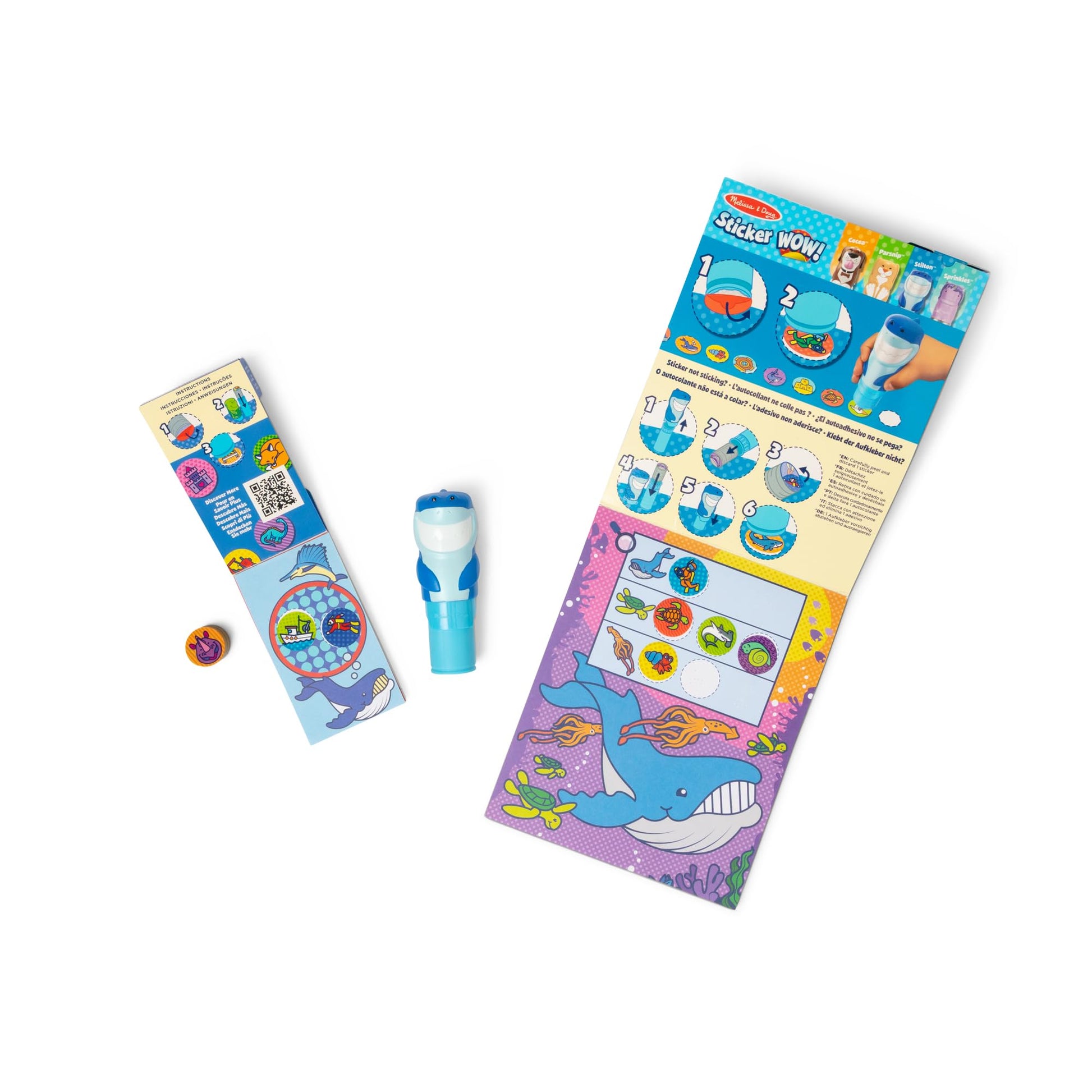Melissa & Doug Sticker Wow! Shark Bundle, Sticker Stamper Activity Toy