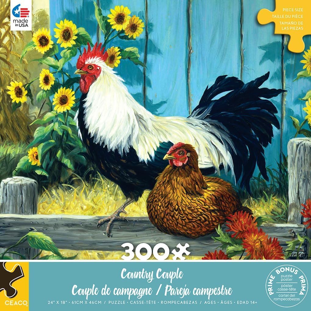 Ceaco - Country Couple - 300 Large Piece Jigsaw Puzzle for Adults