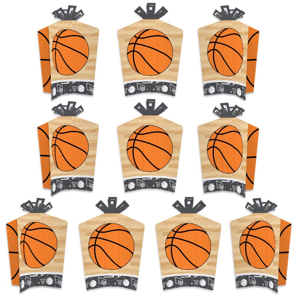 Big Dot of Happiness Nothin’ but Net - Basketball - Table Decorations - Baby Shower or Birthday Party Fold and Flare Centerpieces - 10 Count