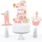 Big Dot of Happiness 1st Birthday Girl Little Pumpkin - Fall First Birthday Party Centerpiece Sticks - Table Toppers - Set of 15