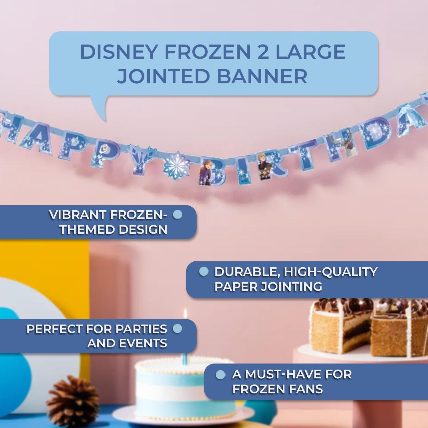 Disney Frozen 2 Large Jointed Banner - Perfect for Themed Parties & Events