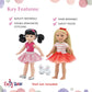 Emily Rose 14" Doll Fashion Bundle 8-PC - Pink Unicorn Tutu & Coral Outfit Sets with Shoes & Headbands | Glitter Girls and Wellie Wishers Compatible |