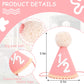 SYESQL Baby Half Birthday Cone Hat - Baby 1/2 Birthday Hat, Six Months Party Hat Outfit, Half Way to One Party Supplies (1/2 Cone Hat Pink)