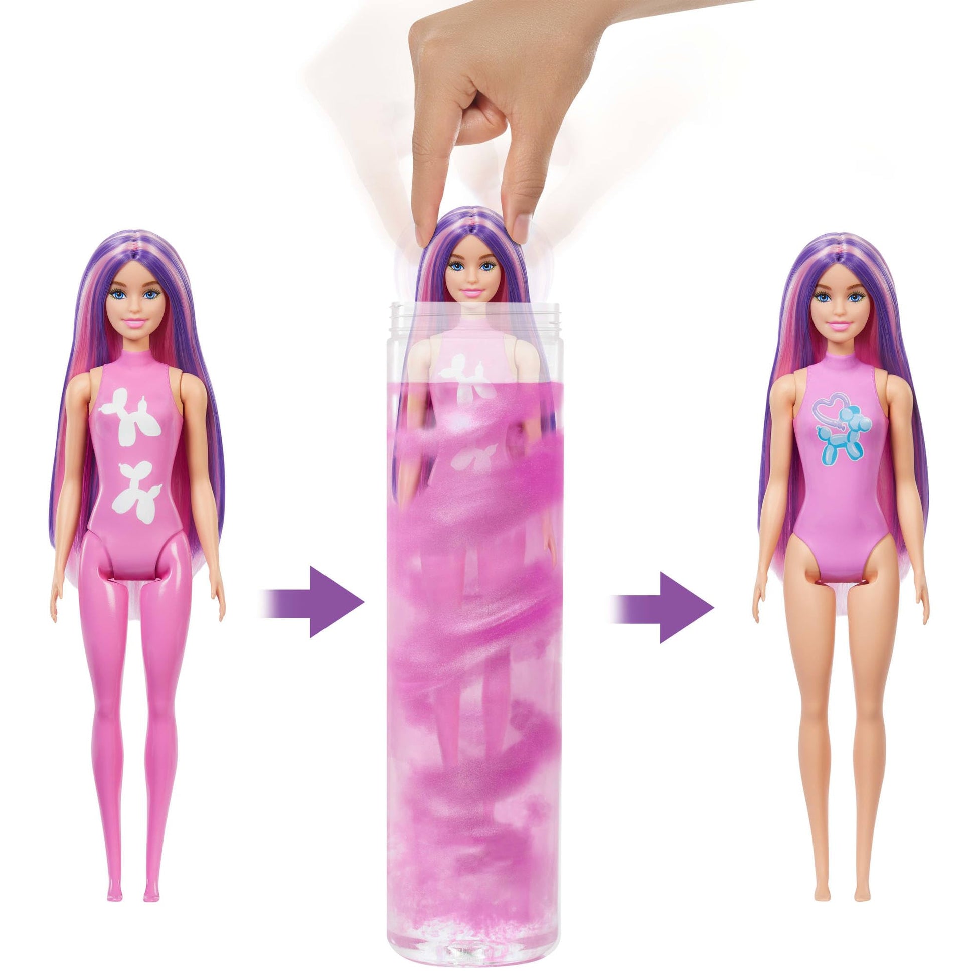 Barbie Color Reveal Mermaid Series Doll & Accessories with 6 Surprises Including Color Change & Charms (Styles May Vary)