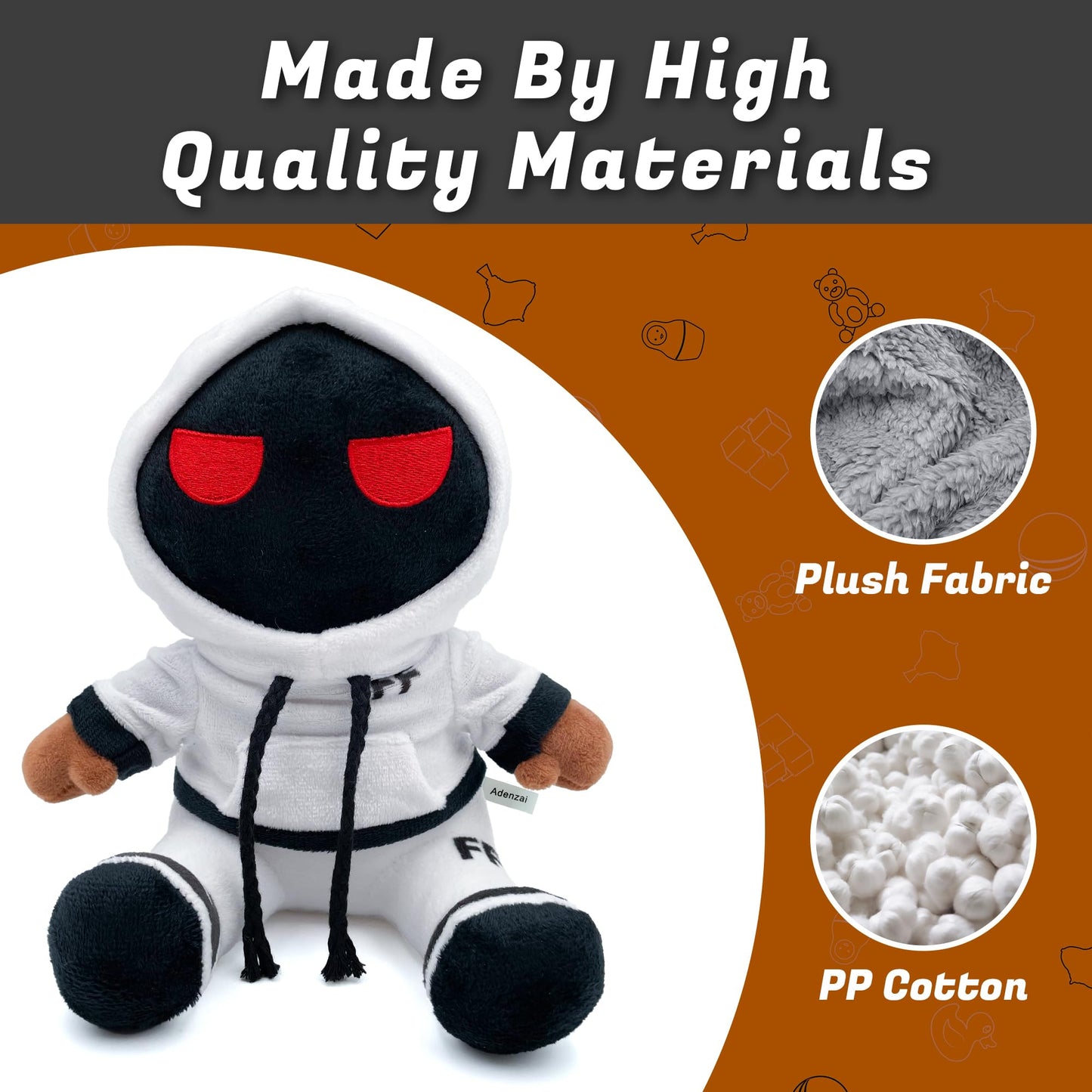 Adenzai 8.7" Foltyn Family Standard Plushies -Cute Halloween Plush Toy | Soft Stuffed Pillow | Kids' Room Decor for Birthdays & Holidays | White-8.7IN