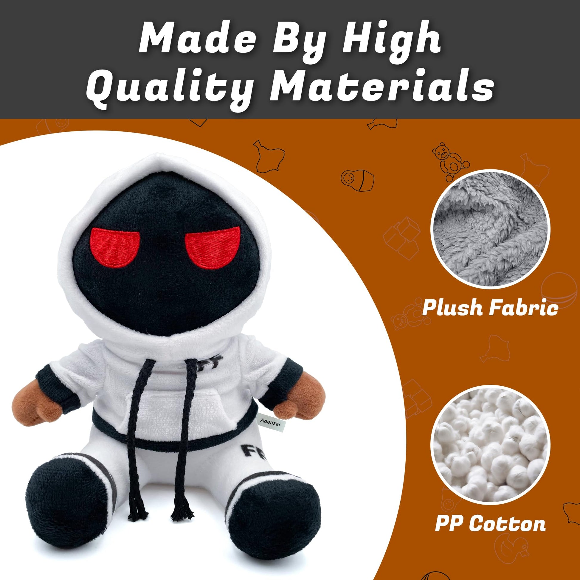 Adenzai 8.7" Foltyn Family Standard Plushies -Cute Halloween Plush Toy | Soft Stuffed Pillow | Kids' Room Decor for Birthdays & Holidays | White-8.7IN