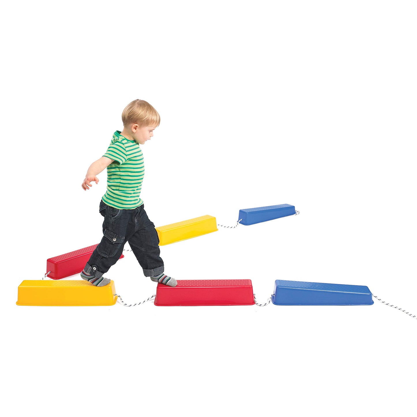 Edx Education Step-a-Logs - Supplies for Physical Play - Indoor and Outdoor - Exercise and Gross Motor Skills - Stackable - Build Coordination