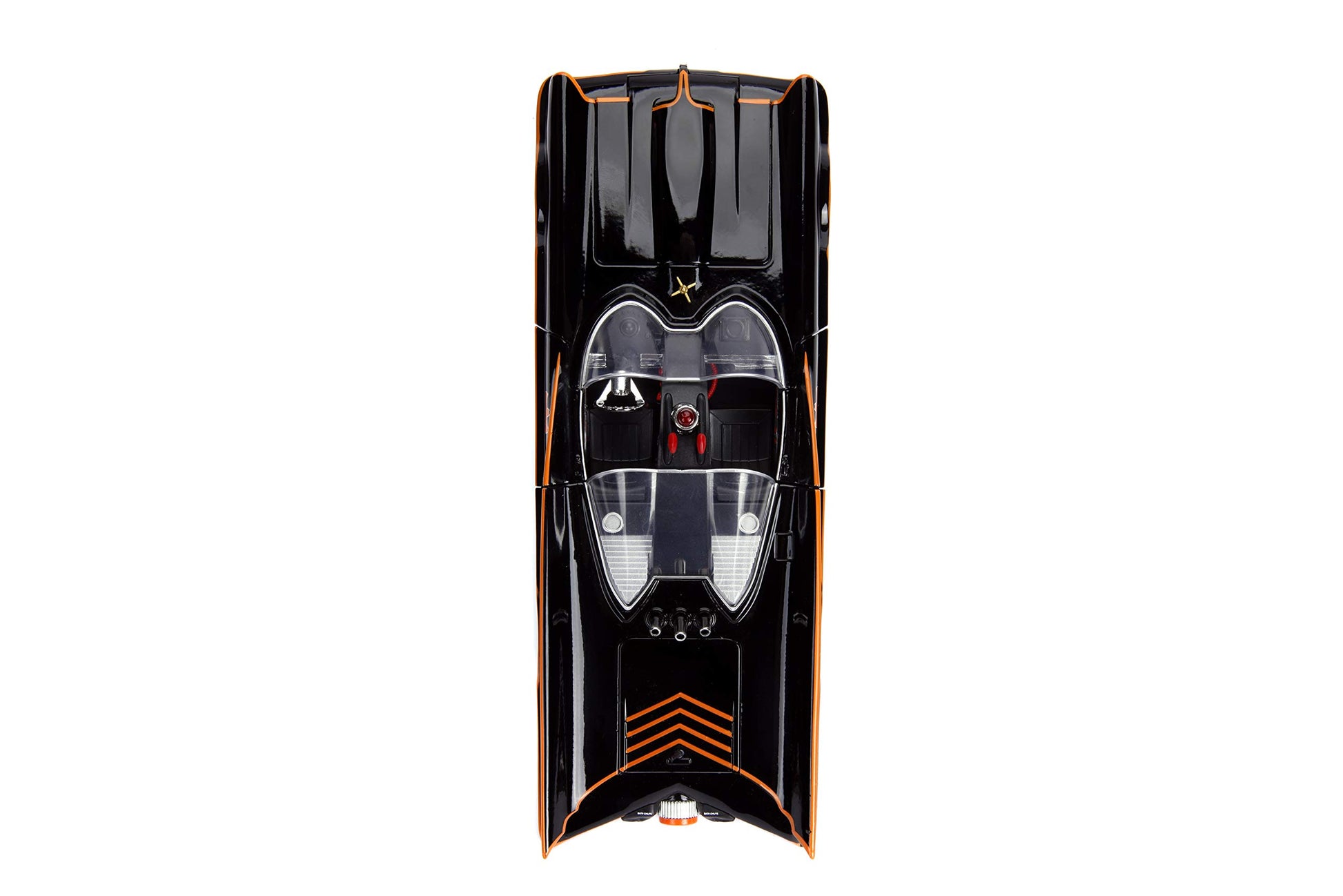 Jada DC Comics 1:18 1966 Classic TV Series Batmobile Light-Up Die-cast Car with 3" Batman and Robin Figures, Toys for Kids and Adults