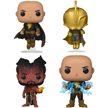 Funko Pop! DC Movies: Black Adam Collectors Set - 4 Figure Set Includes: Black Adam Flying, Doctor Fate, Sabbac & Black Adam Lightning (Possible Chase