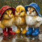 Sunsout Ducklings in the Rain 500 Piece Jigsaw Puzzle for Adults - Finished Size: 18" x 24" by Artist: John Stewart
