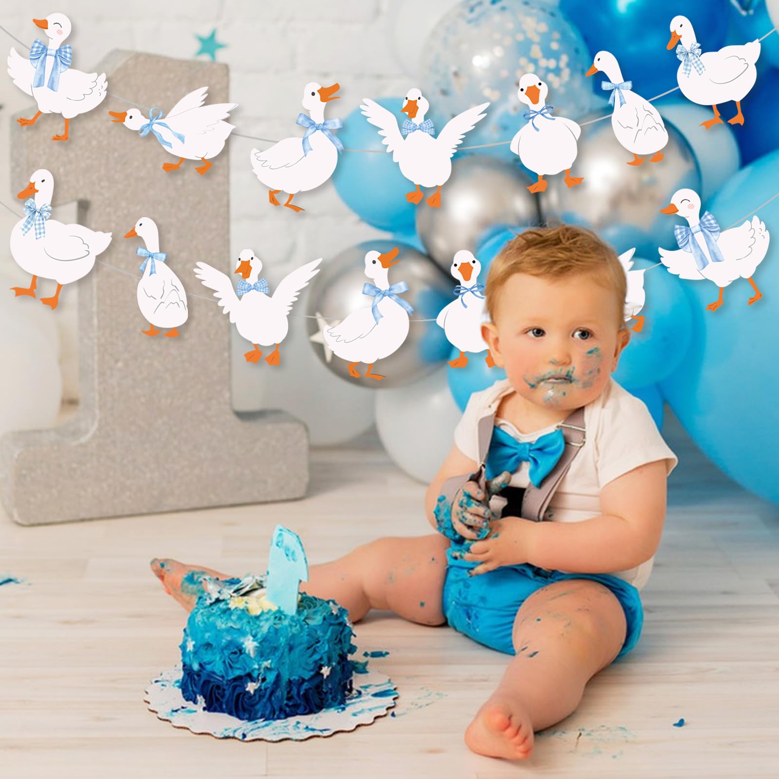 Goose Decor Garland One Silly Goose Birthday Decorations Boy Silly Goose Baby Shower Goose Party Decor One Silly Goose Banner