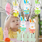 Fennoral 12 Pack Bunny Craft for Kids Make You Own Rabbit Foam Stickers Ornament DIY Easter Arts and Crafts for Party Decoration Easter Gifts