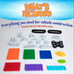 POPULAR PLAYTHINGS Clipstix Building Sticks Kit for Kids, Construction Stem Building Gift for Boys & Girls, Playstix - Deluxe 150 Piece