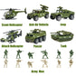 18 Pack Die-cast Military Vehicles Sets,6 Pack Assorted Alloy Metal Models Car Toys and 12 Pack Soldier Army Men, Mini Army Toy Tank,Panzer,Anti-Air