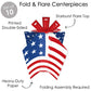 Big Dot of Happiness Stars and Stripes - Table Decorations - Memorial Day, 4th of July and Labor Day USA Patriotic Party Fold and Flare Centerpieces