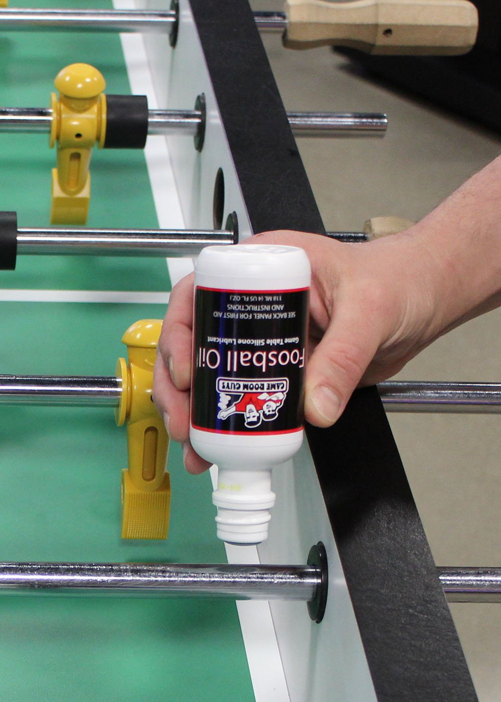 Game Room Guys Foosball Rod Silicone Lubricant 4oz Bottle No Spill Dauber Applicator - Made in the U.S.A.