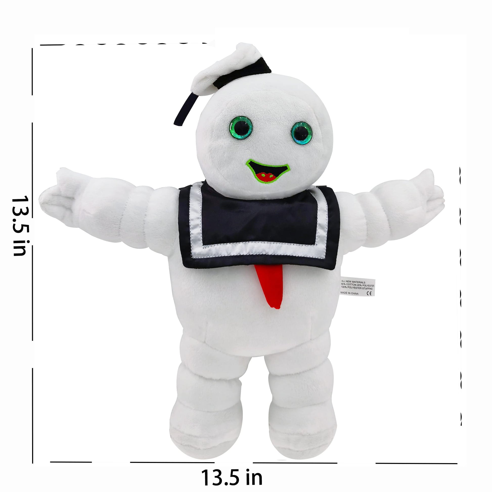 UShioart Noctilucent Stay Puft Marshmallow Man Plush Doll Ghost Hunter Plushie Stuffed Toy