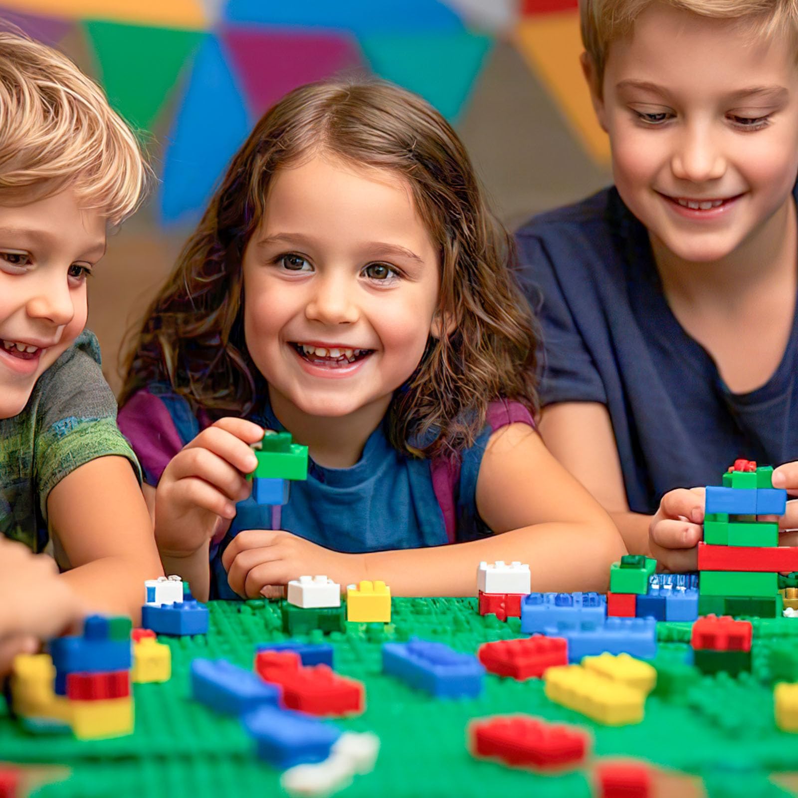 3 otters 1000 PCS Building Blocks, Building Toys for Kids Classic Construction Toy Set, Creative Compatible with Major Brands Holiday Classroom Gifts