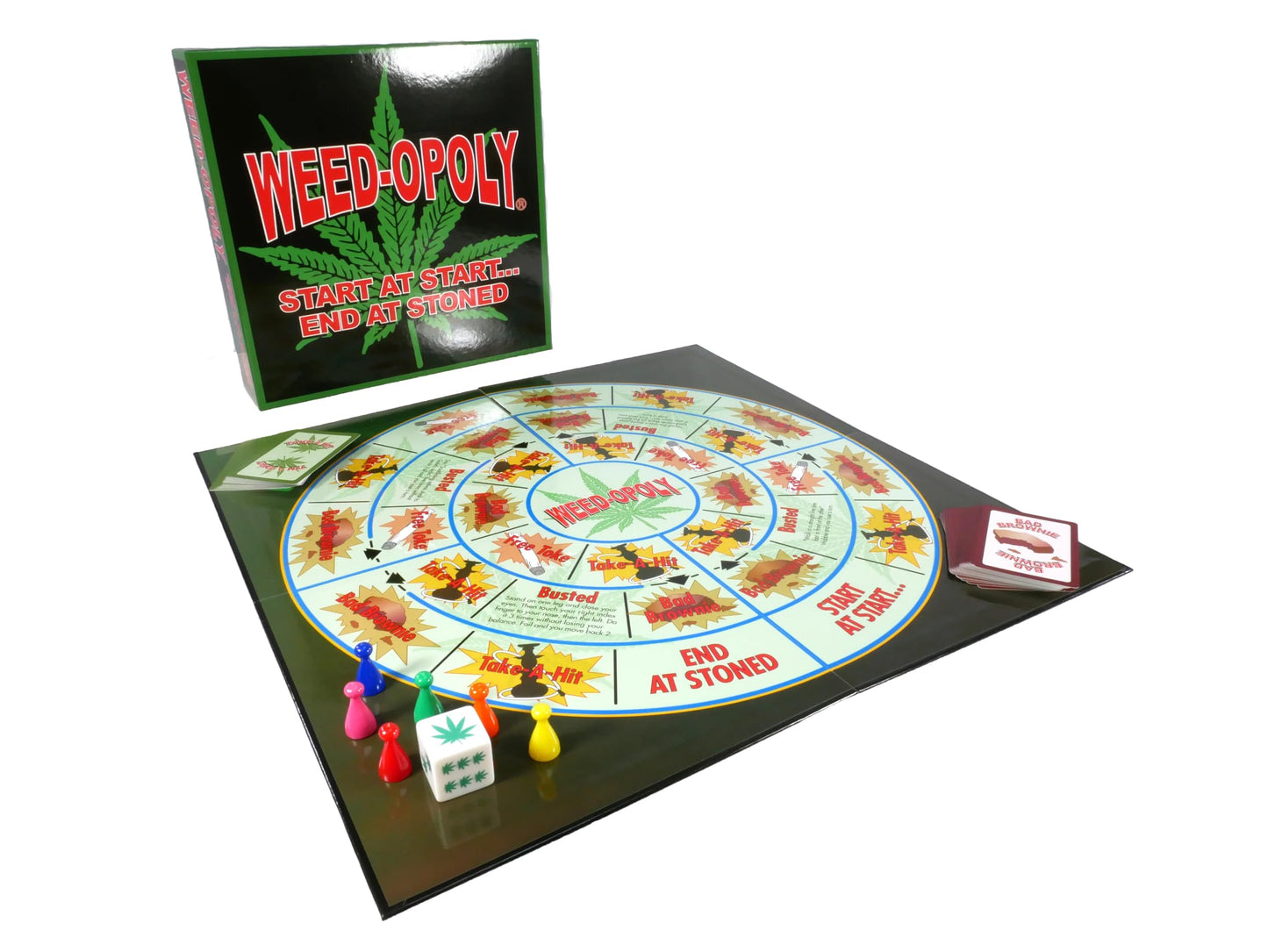 Play All Day Games Weed?Opoly Adult Board Game | Ages 21+ | Cannabis Trivia, Take?a?Hit Penalties, Tongue Twister Fun | Party Game Night | A lot