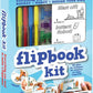 Fliptomania Flipbook Make-Your-Own Flip Book Kit for Kids 3 Pack, Rocket, Robot, & Blank DIY Flipbook Paper, Drawing Kids Arts & Crafts Project Set