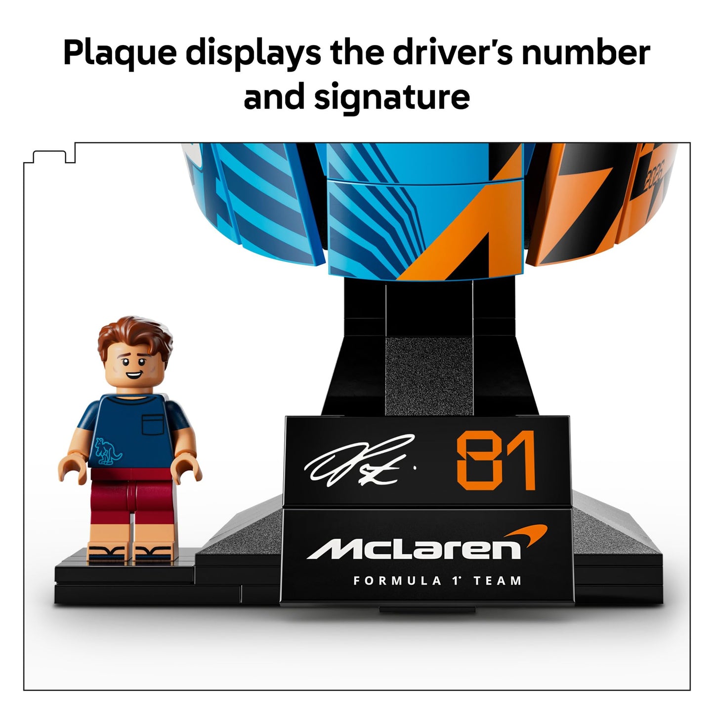 LEGO Editions McLaren MasterCard F1 Team Oscar Piastri Helmet - Building Set for Teens, Ages 14+ - F1 Bedroom, Office or Shelf Decor for Fans - Gift