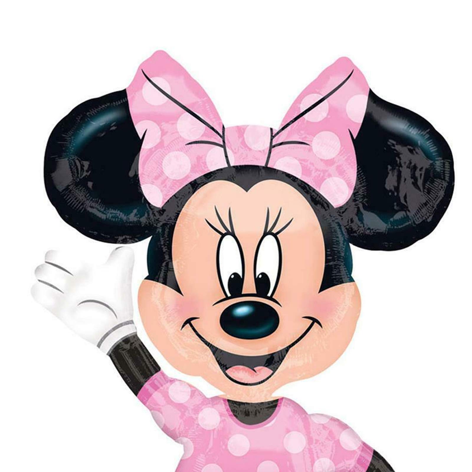 Anagram 34331 Minnie Airwalkers - Pink Dress Foil Mylar Party Balloon, 54", Multicolor, Pack of 1,10116417