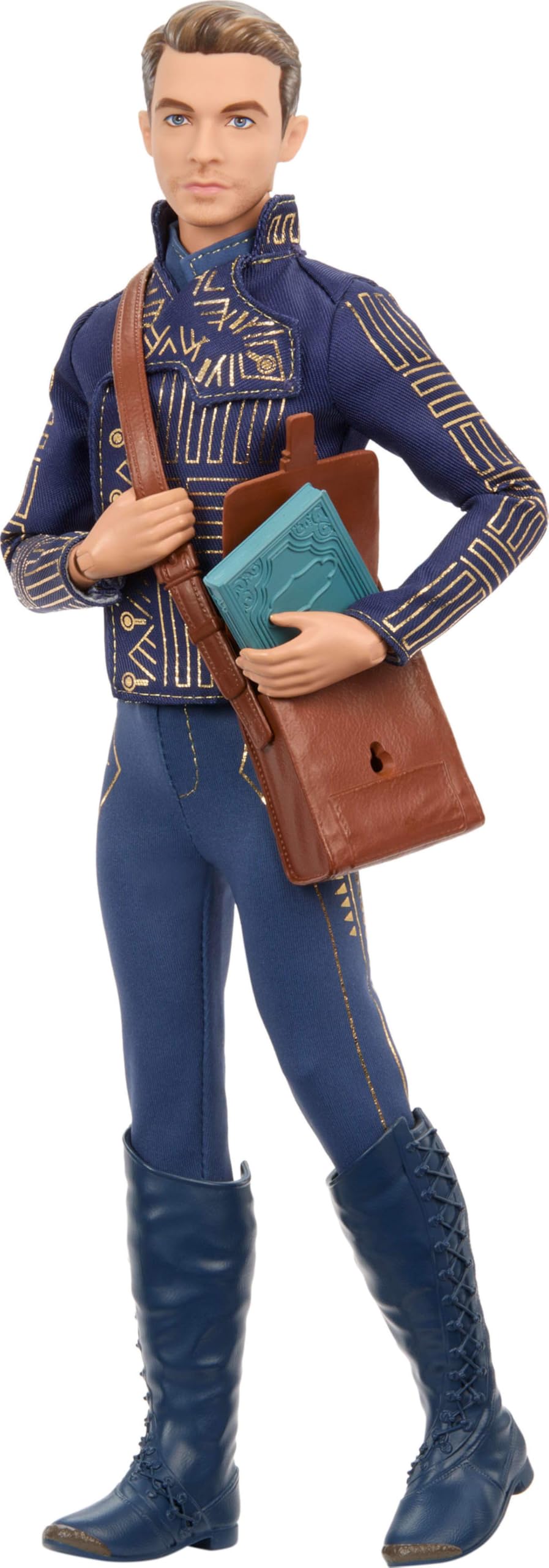Mattel Universal Wicked Fiyero Fashion Doll with Posability, Removable School Uniform, Boots, & School Satchel and Textbook Accessory