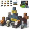 amdohai Magnetic Blocks Kids Skeleton Toy Spooky Town Building Magnetic Tiles Halloween Themed Toys Gift for Boys Girls & Adults