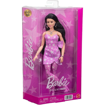 Barbie Fashionista Deluxe Style Pink Dress Doll with Loose Hair