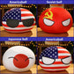 19 PCS Country Balls Plushies 4 in Poland Ball Doll for Children and Adult Gifts Pendant Accessories Stuffed Toys