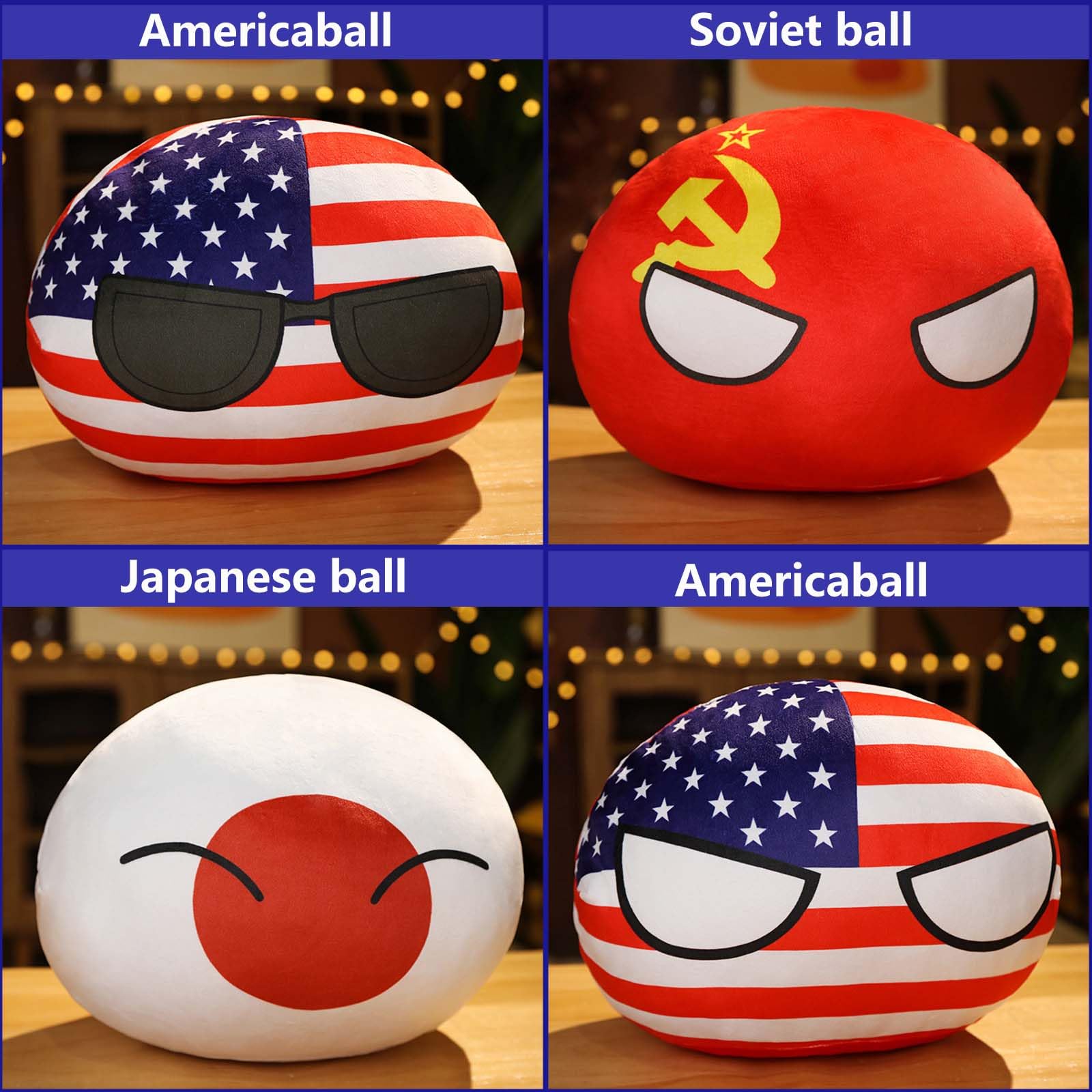 19 PCS Country Balls Plushies 4 in Poland Ball Doll for Children and Adult Gifts Pendant Accessories Stuffed Toys