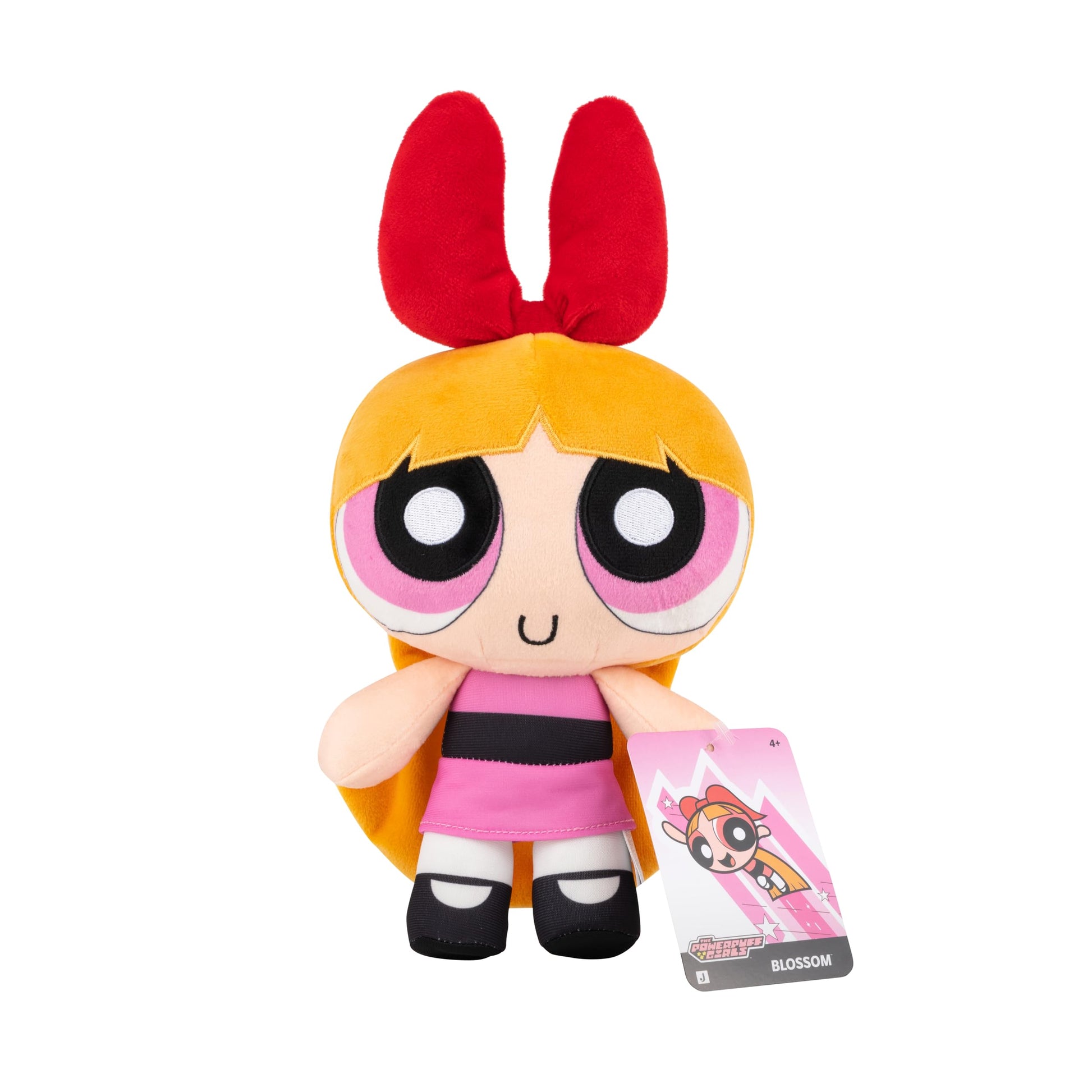 Jazwares Warner Bros. Discovery The Powerpuff Girls 8-Inch Blossom Plush - Super-Soft and Huggable Plush Toy - Official Licensed Plush - for All Ages