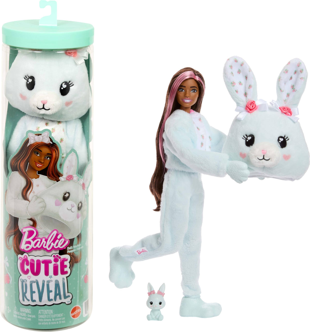 Barbie Cutie Reveal Doll & Accessories, Cuddly Series Bunny